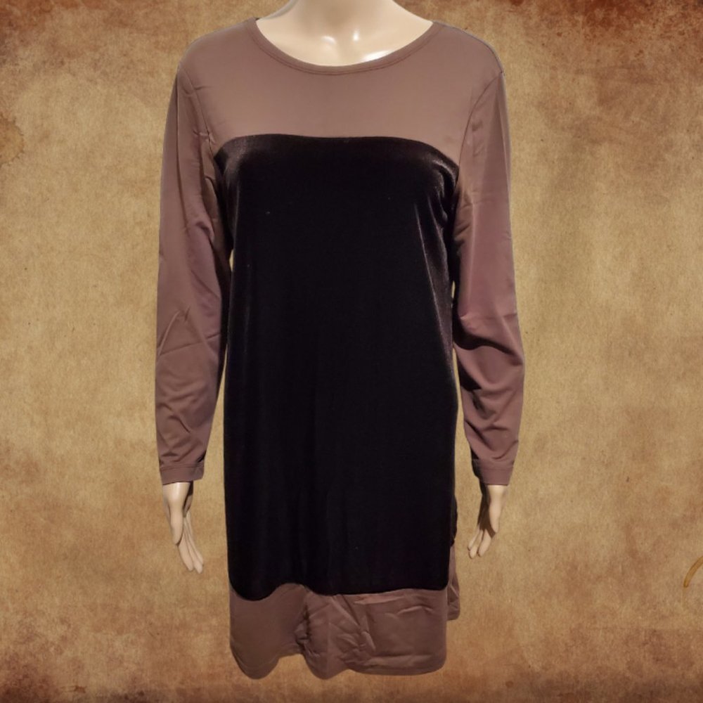 CDC Caren Desiree Company Vintage Brown Velvet Petite Dress Size 12